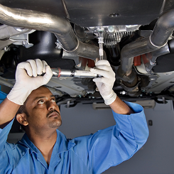 Man Working on Car Maintenance